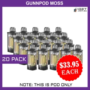 GUNNPOD MOSS – 20 PACK – 8000 PUFFS – POD ONLY