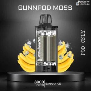 GUNNPOD MOSS – BANANA ICE – 8000 PUFFS – POD ONLY