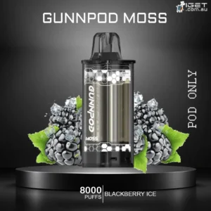 GUNNPOD MOSS – BLACKBERRY ICE- 8000 PUFFS – POD ONLY