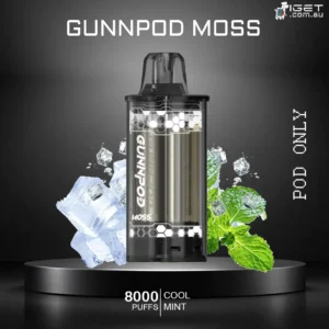 GUNNPOD MOSS – COOL MINT – 8000 PUFFS – POD ONLY