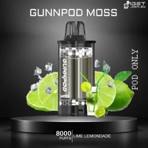 GUNNPOD MOSS – LIME LEMONDADE – 8000 PUFFS – POD ONLY