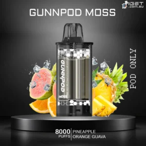 GUNNPOD MOSS – PINEAPPLE ORANGE GUAVA – 8000 PUFFS – POD ONLY