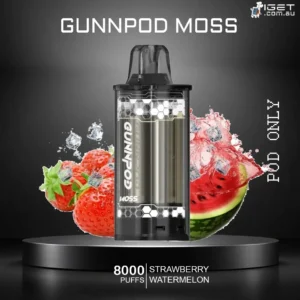 GUNNPOD MOSS – STRAWBERRY WATERMELON – 8000 PUFFS – POD ONLY