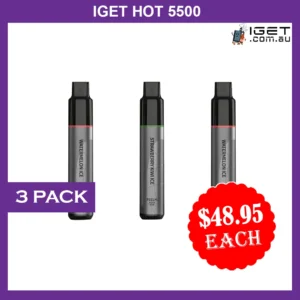 IGET HOT 5500 PUFFS – 3 PACK