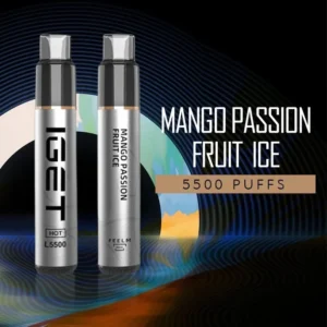 IGET HOT MANGO PASSION FRUIT ICE – 5500 PUFFS