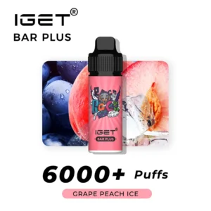 IGET BAR PLUS GRAPE PEACH ICE – 6000 PUFFS